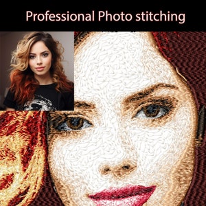 Digitizing embroidery from photos for personalized gifts, customized embroidery, custom embroidery, photostitch, photo embroidery design
