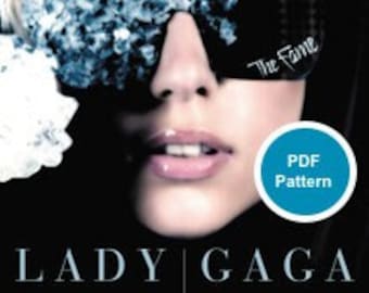 Lady Gaga Cross Stitch Pattern The Fame Album Cover Art PDF Download