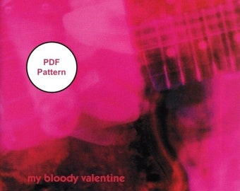 My Bloody Valentine Cross Stitch Pattern Loveless Album Cover Art PDF Download