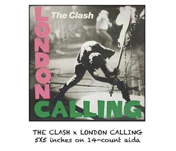 The Clash Cross Stitch Pattern London Calling Album Cover