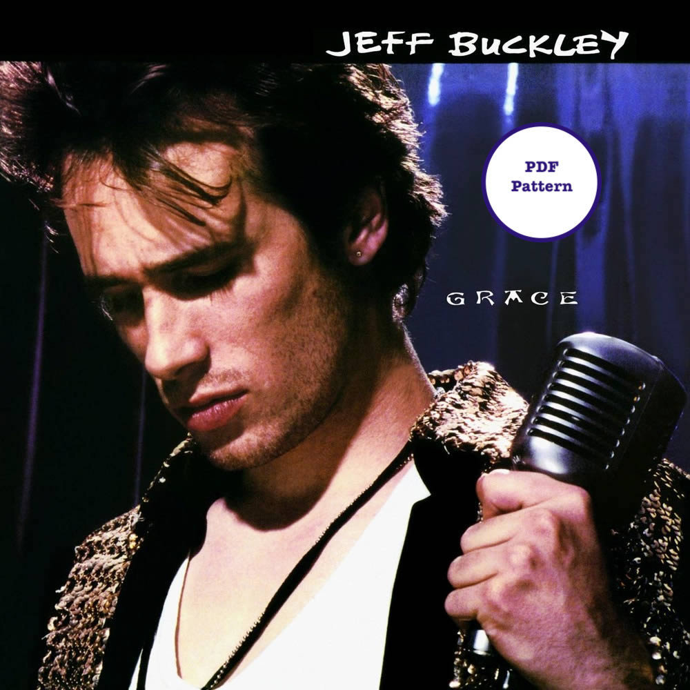 Jeff Buckley Cross Stitch Pattern Grace Album Cover Art PDF