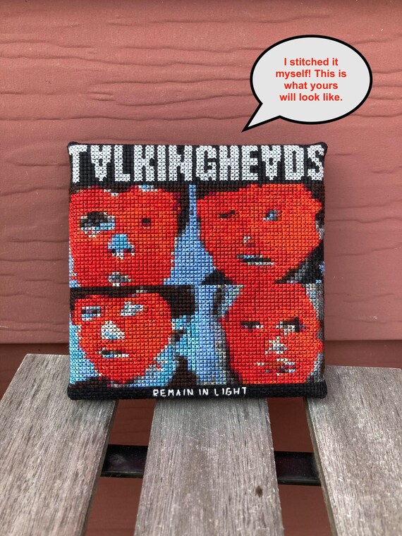 Talking Heads Cross Stitch Pattern Remain in Light Album Cover Art