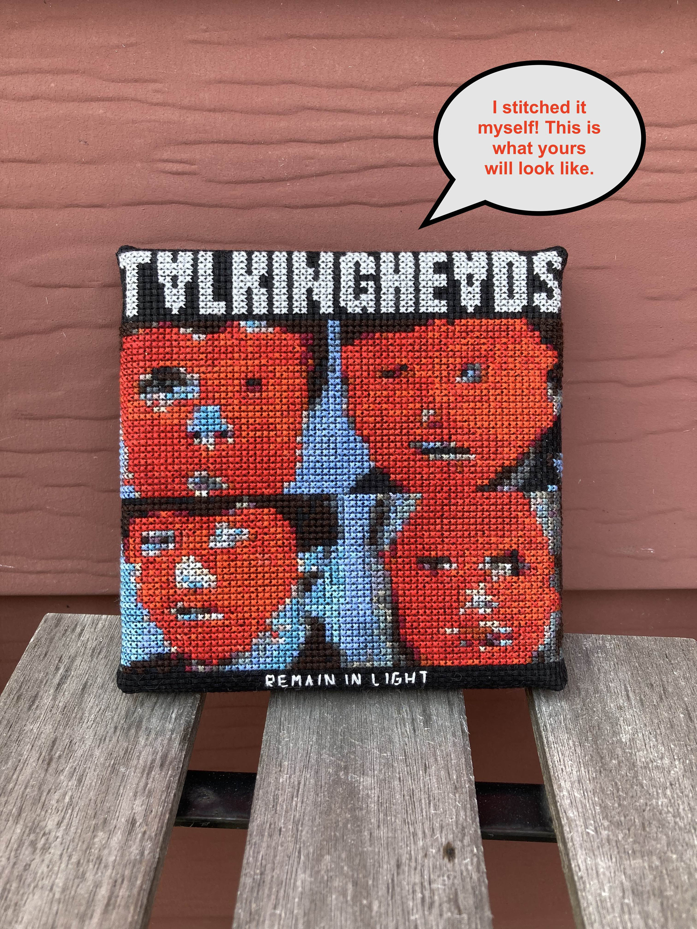 Talking Heads Cross Stitch Pattern Remain in Light Album Cover Art