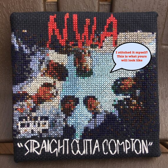 N.W.A. Cross Stitch Pattern Straight Outta Compton Album Cover Art PDF  Download - Etsy Israel