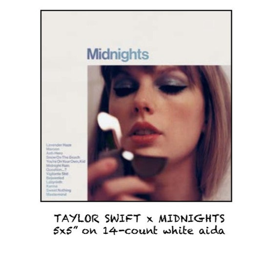 Taylor Swift Cross Stitch Pattern Midnights Album Cover Art PDF