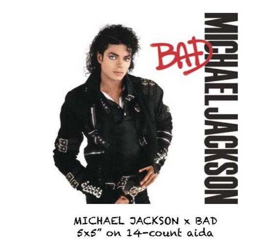 Michael Jackson Cross Stitch Pattern Bad Album Cover Art PDF