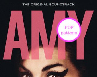 Amy Winehouse Cross Stitch Pattern Album Cover Art PDF Download