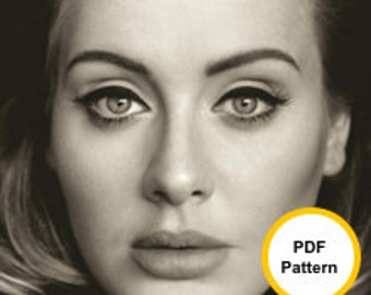 Adele Cross Stitch Pattern 25 Album Cover Art PDF Download