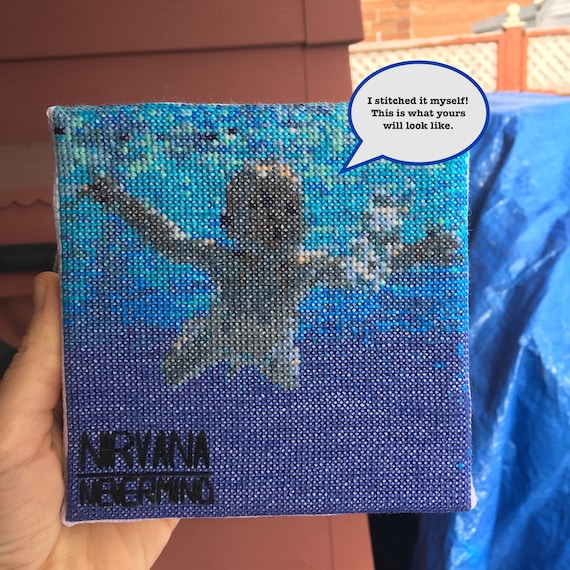 NIRVANA NEVER MIND シングルステッチ Nirvana Cross Stitch Pattern Nevermind Album Cover Art PDF