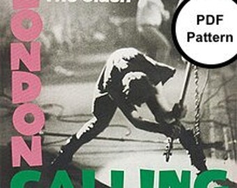 The Clash Cross Stitch Pattern London Calling Album Cover Art PDF Download