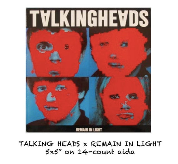 Talking Heads Cross Stitch Pattern Remain in Light Album Cover Art
