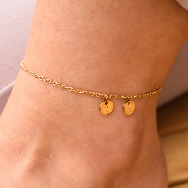 Initial Anklet Etsy