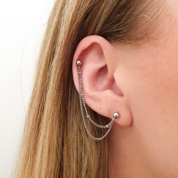 Buy Cartilage Chain Earring Helix Helix Earring Piercing Helix Online in  India  Etsy