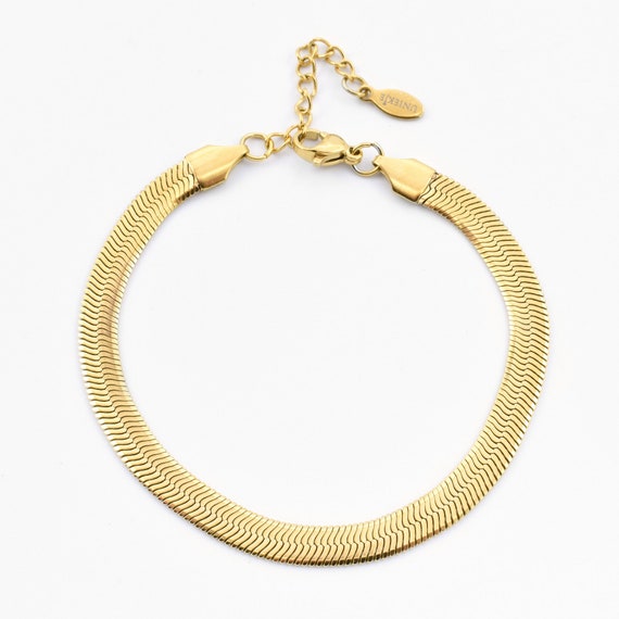 Thick Snake Chain Bracelet | Caitlyn Minimalist