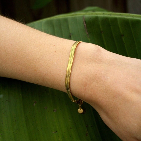 Fashion New Bracelet Gold Plated 3MM-5MM Flat Snake Chain Bracelet Jewelry  | Jumia Nigeria