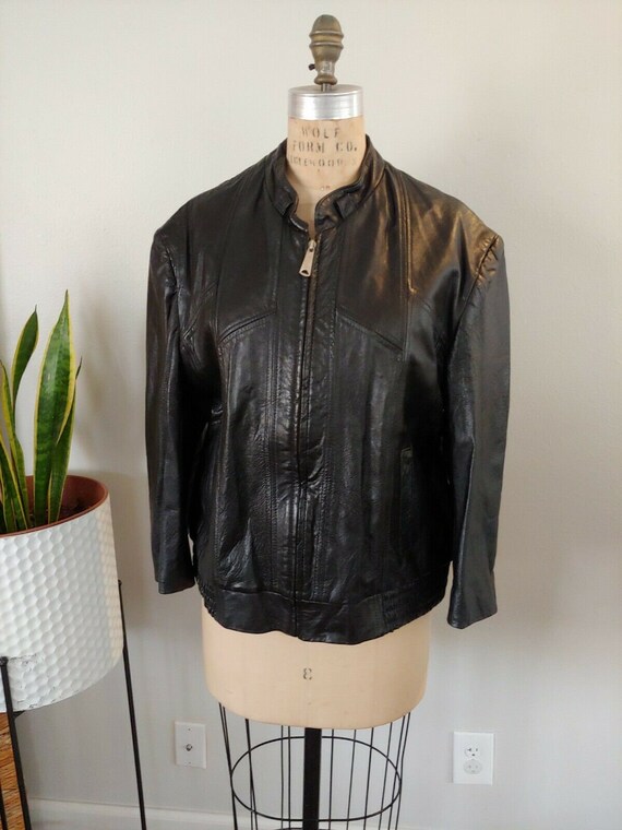Vintage Attica Of California Leather Moto Jacket B