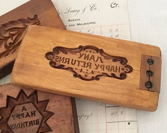 wooden biscuit moulds