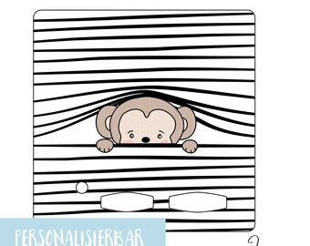 Protective film for the Toniebox 1 Peekaboo monkey, scratch-resistant sticker, gift for children and Christmas, personalized