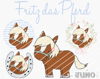 Paard snijden bestand / plotter bestand paard Fritz