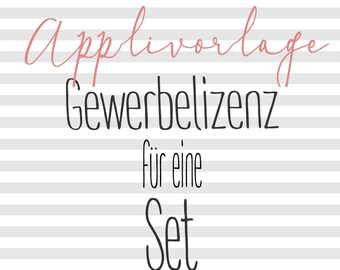 Commercial license for an application template SET