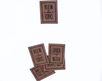 5 patches imitation leather small but powerful | labels | sew | for children | DIY | iron on | iron-on | faux leather | vegan