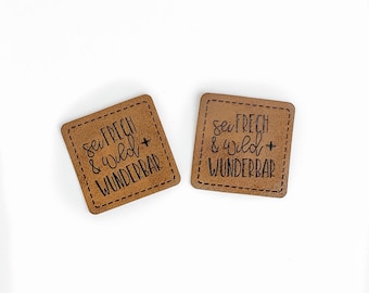 5 Faux Leather Patches Be Cheeky, Wild, and Wonderful | Label | Sewing | For Kids | DIY | Iron-on | Ironable | Faux Leather | Vegan