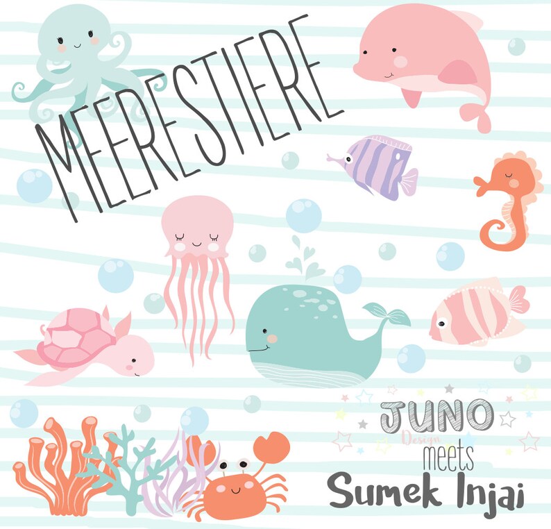 Plotter Filemermaid with seal /& marine animals