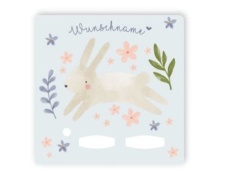 Schutzfolie für die Toniebox Bunny watercolour kratzfester Sticker , Geschenk für Kind, Ostern und Weihnachten , personalisiert