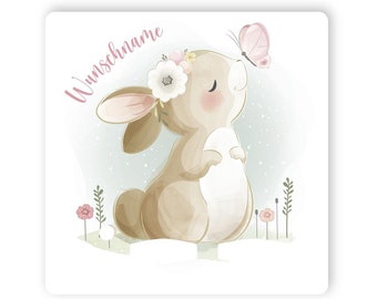 Protective film for the Toniebox 1, rabbit with flower, scratch-resistant sticker, gift for children and Christmas, personalized
