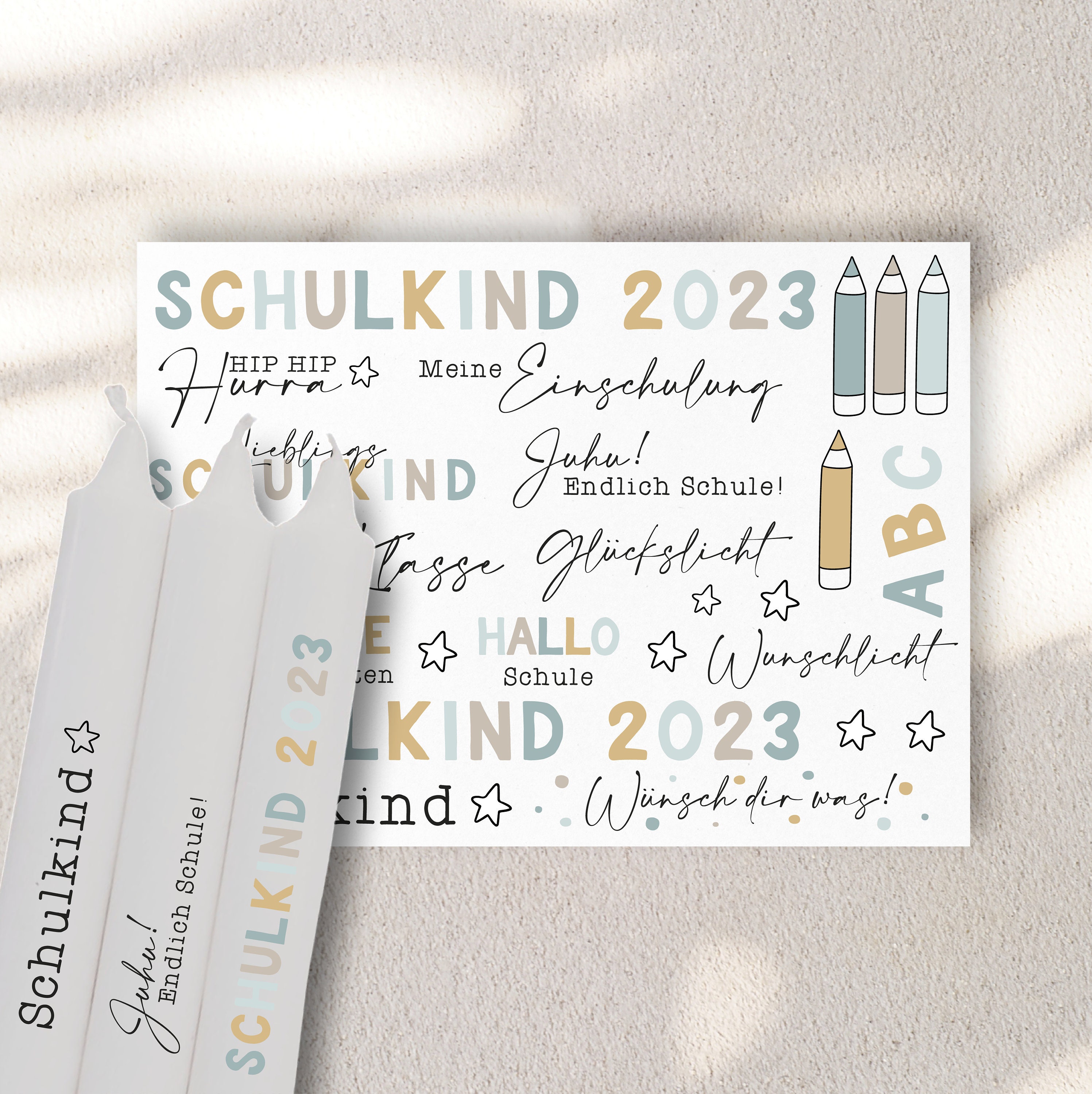 24 personalisierte Sticker zur Einschulung / Schulanfang Regenbogen -  .de