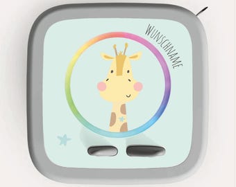 Personalized protective film for Toniebox 2 | Scandinavian Giraffe | Scratch-resistant sticker | Gift for children and Christmas