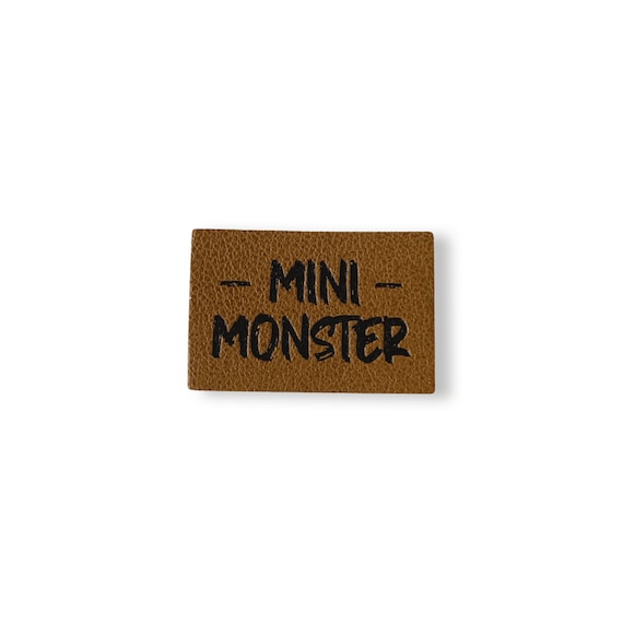 Aufnäher Kunstleder Mini Monster Label nähen für kinder - Main Image