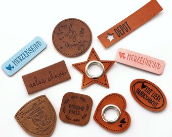 Personalised leather labels