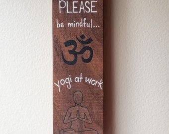 Yoga Session "Do Not Disturb" Door Hanger, Mindfulness and Meditation Practice, Yoga Gift