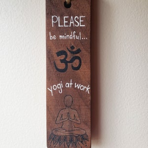 Yoga Session &quot;Do Not Disturb&quot; Door Hanger, Mindfulness and Meditation Practice, Yoga Gift