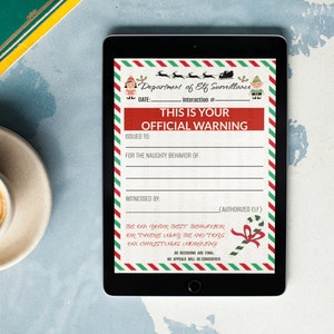 Naughty List Elf Warning, Digital Download, Printable, Christmas, PNG
