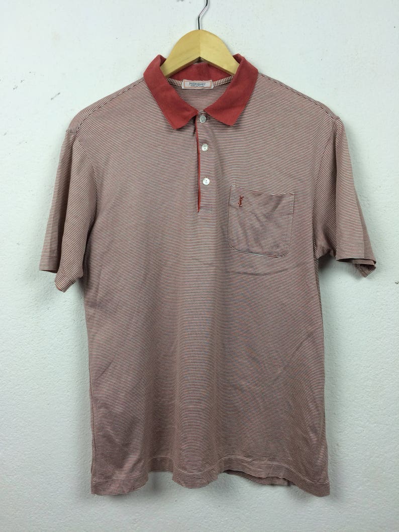 ysl striped polo
