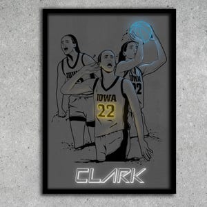 Caitlin Clark Limited Edition Basketball Poster | Vibrant Neon Art for Fever Hoops Fans