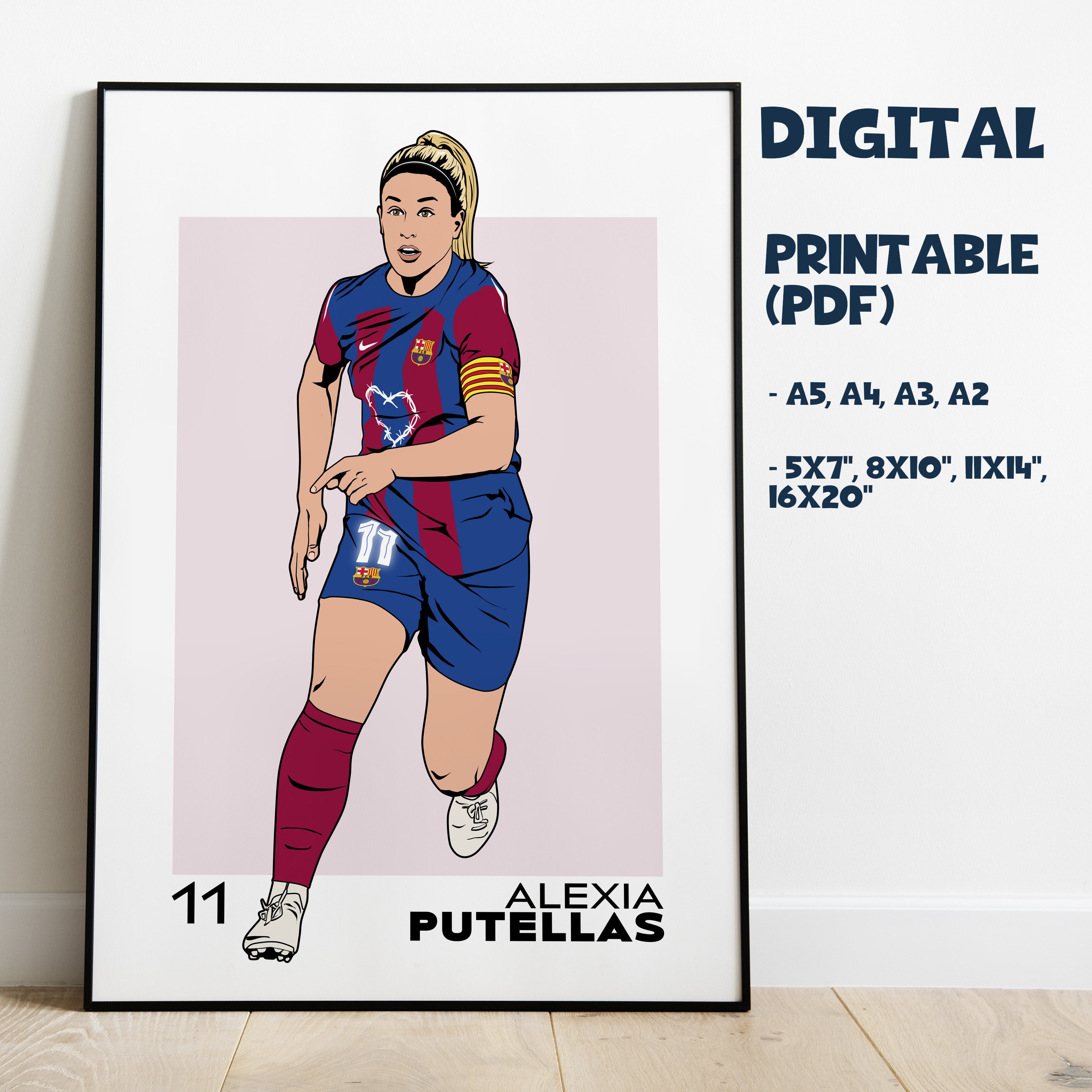 FCバルセロナ スター選手A3アートポスター4枚セット