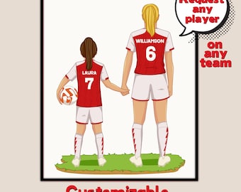 Leah Williamson Print, Custom Football Poster, Personalized Soccer Art, Christmas Gifts For Soccer lover,  England Lionesses