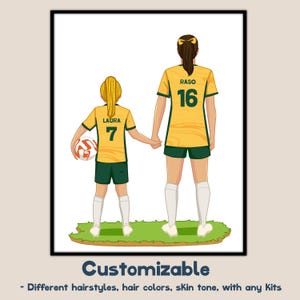 Custom Football Poster, Personalized Soccer Art, Christmas Gifts For Soccer lover, Hayley Raso Print, The Matildas