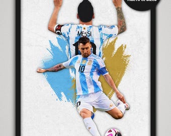 Lionel Messi Soccer Art Print: Sports Room Decor (Digital Download)