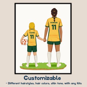 Mary Fowler Print, Custom Football Poster, Personalized Soccer Art, Soccer Ball Print, Christmas Gifts For Soccer lover, The Matildas