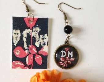 Depeche Mode paper earrings with pendant dedicated to Violator