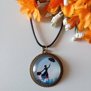 Mary Poppins collana girocollo con ciondolo a cerchio