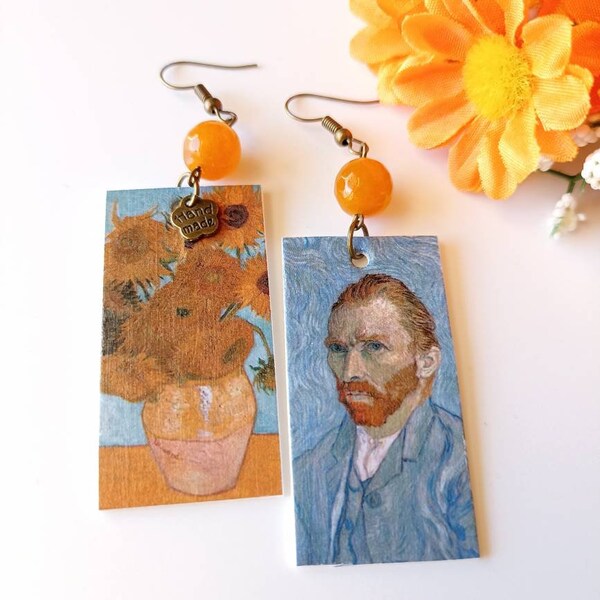 Van Gogh orecchini fatti a mano - Gioielli - Orecchini - di Amarte