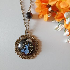 Mary Poppins collana girocollo con ciondolo a cerchio