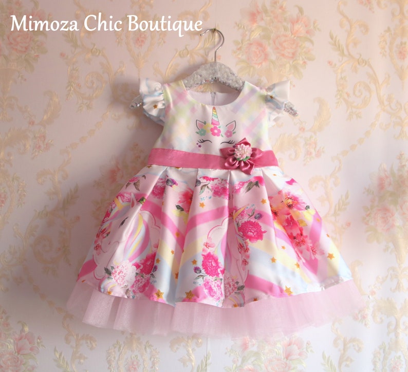 Unicorn Birthday Dress unicorn girls dress