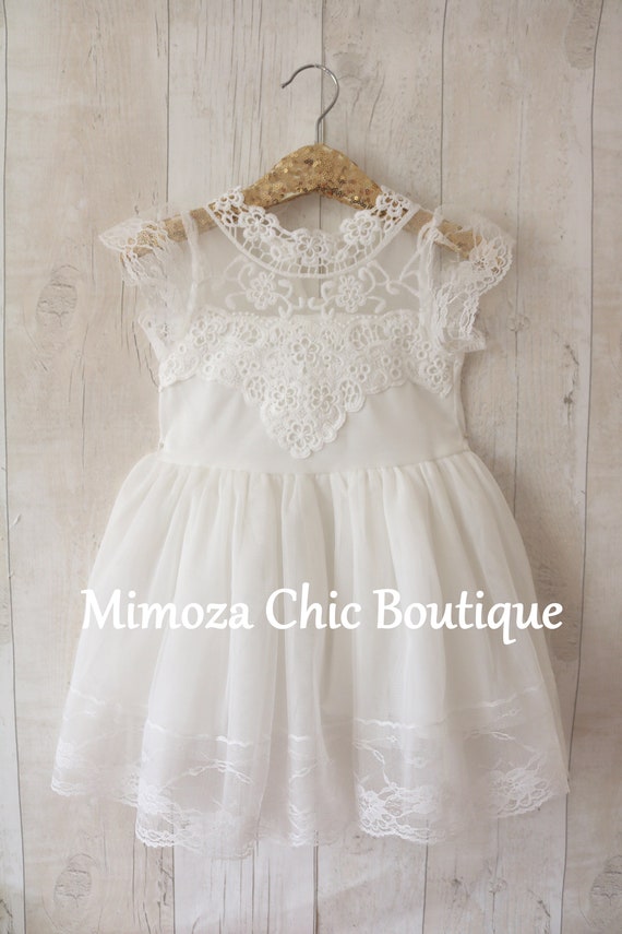 newborn white lace dress