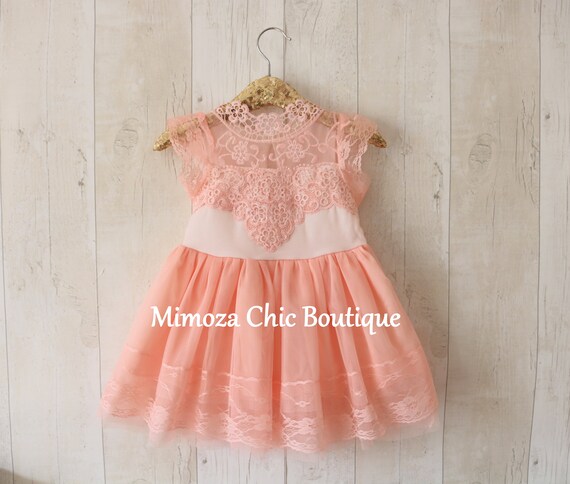 baby girl pink lace dress